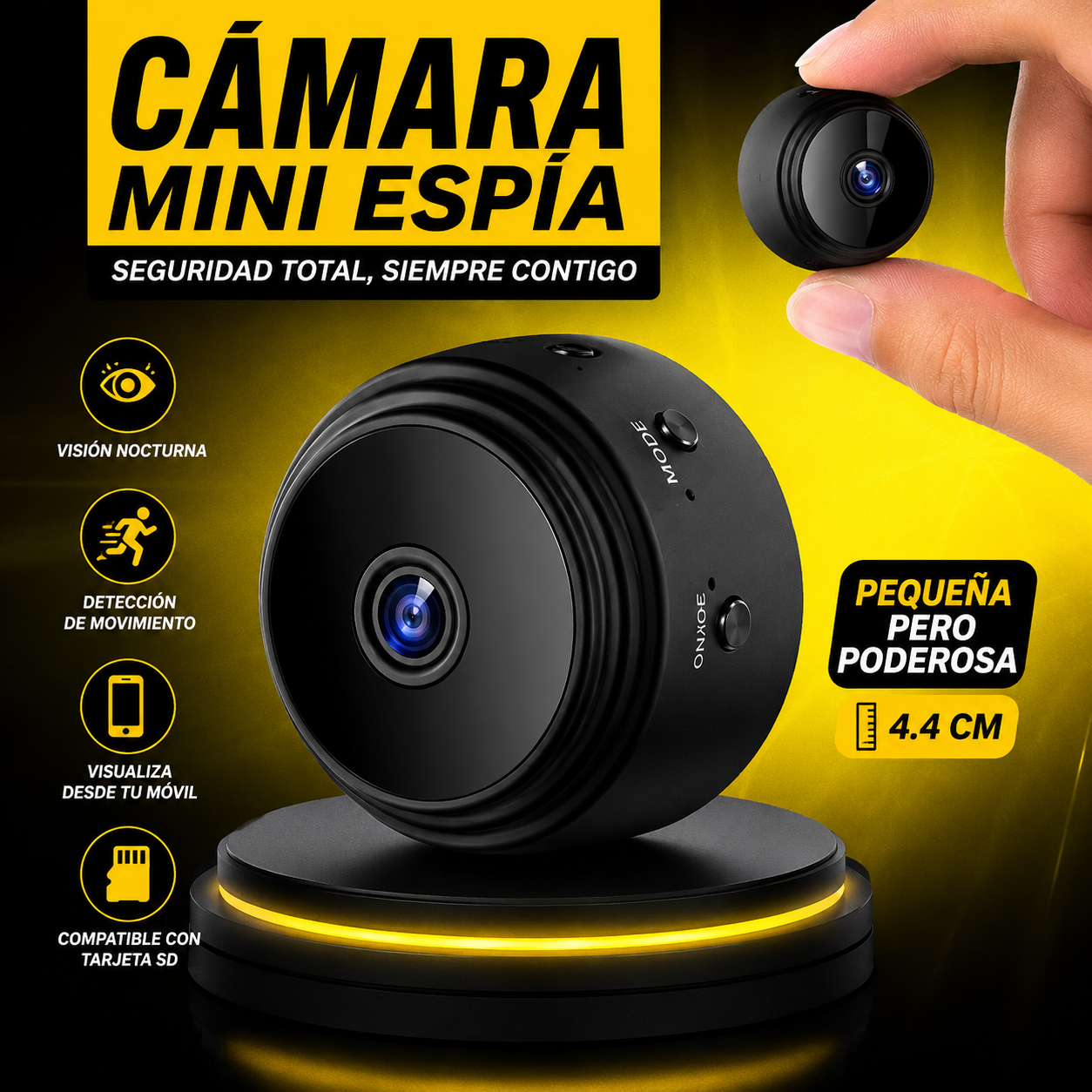 Protege tu casa 24 horas al día con la Mini Cámara WiFi Full HD 1080P