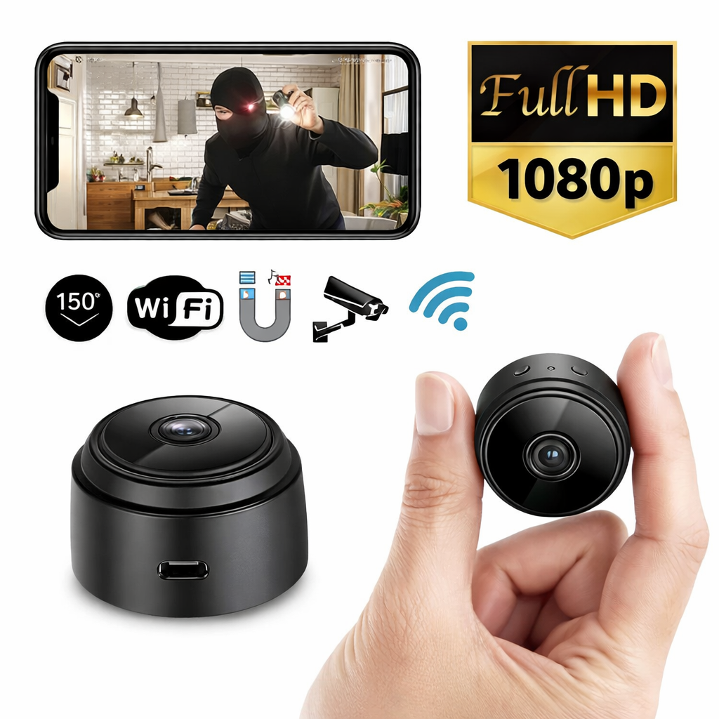 Mini Cámara WiFi HD 1080P | Vigilancia Inteligente con Visión Nocturna y Detección de Movimiento